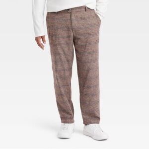 NWT Men’s Houston White Adult Relaxed Plaid
Trousers - Brown XL
